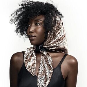 Slip Pure Silk Anti Sleep Crease Hair Wrap, Wild Leopard